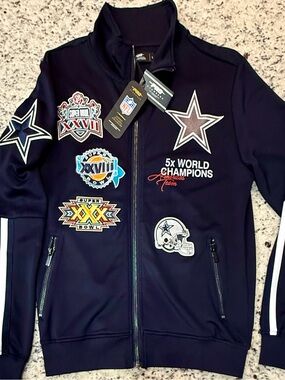 Pro Standard NFL Luxury Collection Satin Dallas Cowboys 5X SB Champs Jacket NWT